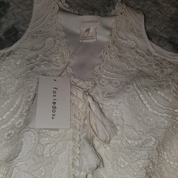 NWT Foxiedox lacy boho style maxi dress! Size: S - Picture 13 of 15
